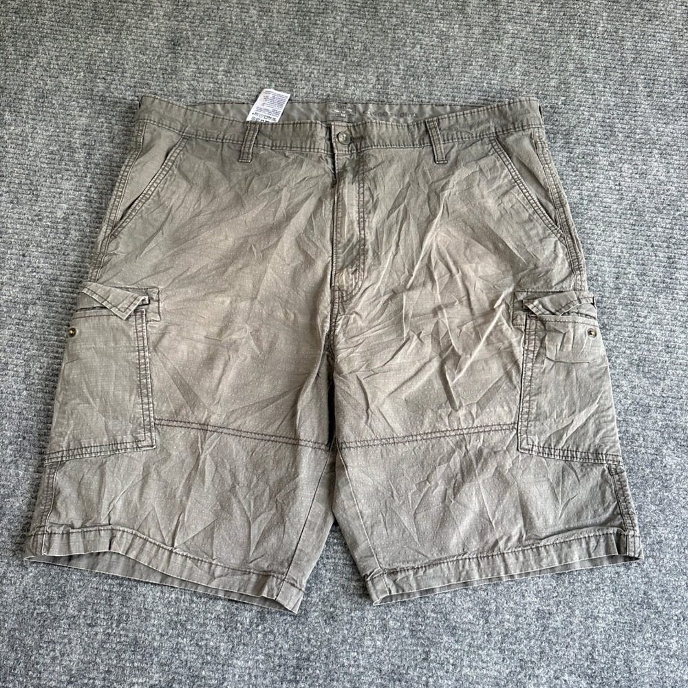 Signature by Levi Strauss Mens Gray Ripstop Cargo Shorts Size 42 56341-0000